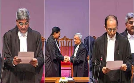 सुप्रीम कोर्ट में तीन जजों ने ली शपथ