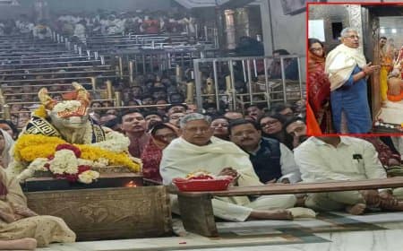 बिहार चुनाव से पहले महाकाल के दरबार पहुंचे केंद्रीय मंत्री 
