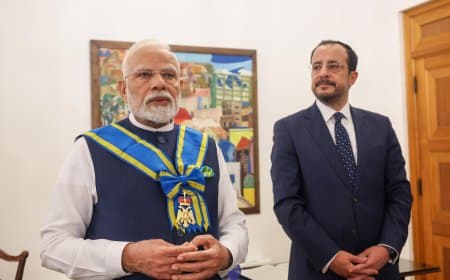पीएम मोदी को साइप्रस का सर्वोच्च सम्मान