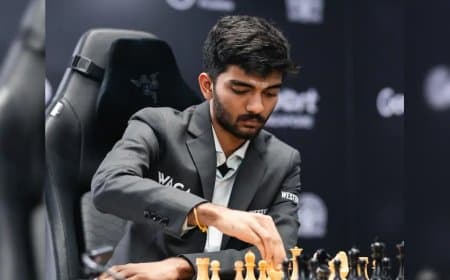 ग्रैंड शतरंज टूर : गुकेश ने  पहले दिन कार्लसन-वेस्लो सो के साथ संयुक्त बढ़त ली