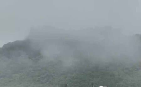 रायसेन में पहाड़ी पर दिखा नैनीताल जैसा नजारा, बादल नीचे उतरे
