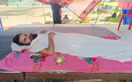 छतरपुर में आमरण अनशन पर बैठे पुजारी की जिम्मेदारों ने नहीं ली सुध