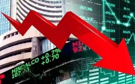 शेयर बाजार में गिरावट...सेंसेक्स और निफ्टी में भी लुढ़का