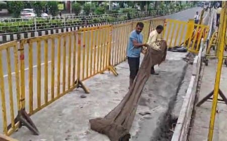 भोपाल सड़क धंसी: PWD ने निगम पर फोड़ा ठीकरा, शौचालय को बताया जिम्मेदार