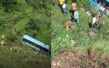 हिमाचल में हादसा... खाई में गिरी बस, पांच यात्रियों की मौत