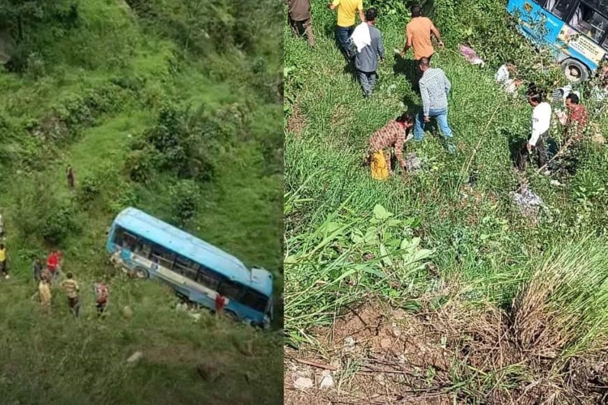 हिमाचल में हादसा... खाई में गिरी बस, पांच यात्रियों की मौत