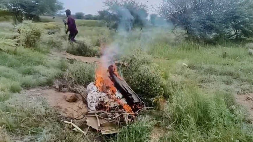 राजस्थान के चूरू में वायुसेना का फाइटर प्लेन क्रैश