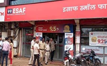 जबलपुर... बैंक में लूट ... 15 मिनट में 12 किलो सोना... 5.70 लाख कैश ले गए बदमाश