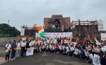 भोजपुर मंदिर से दिया देशभक्ति और स्वच्छता का संदेश