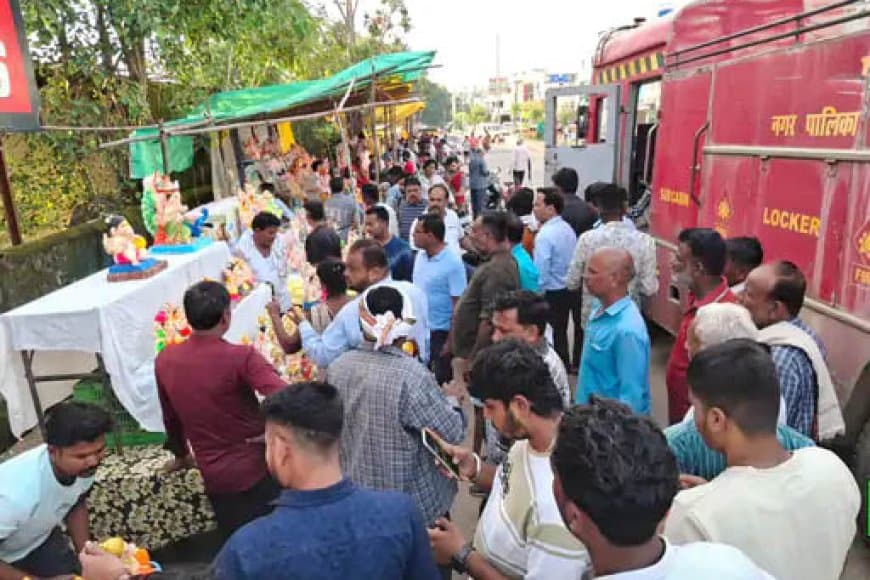 पर्यावरण को नुकसान पहुंचाने वाली पीओपी मूर्तियां जब्त