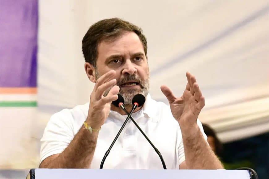 दिल्ली के विज्ञान भवन में आयोजित एनुअल लीगल कॉन्क्लेव-2025 में कांग्रेस सांसद राहुल गांधी ।