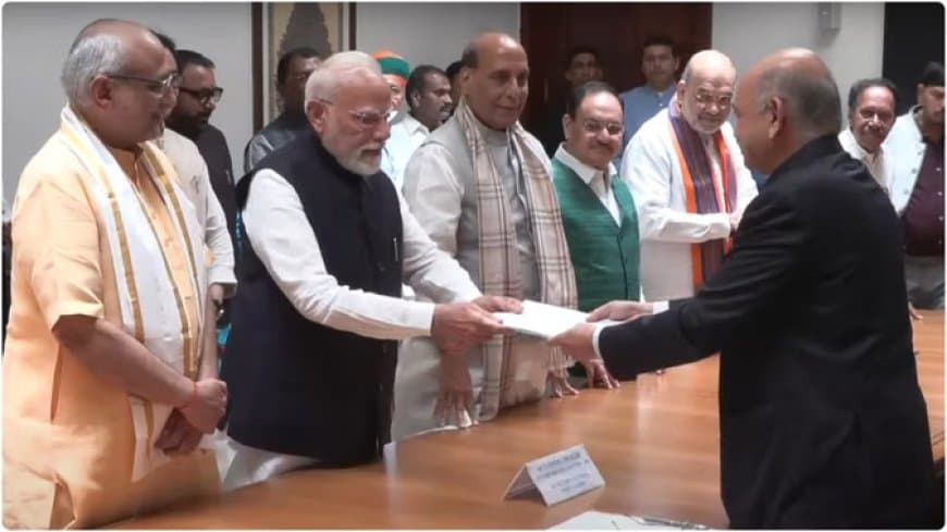 पीएम बने प्रस्तावक... राधाकृष्णन ने उपराष्ट्रपति चुनाव के लिए किया नामांकन