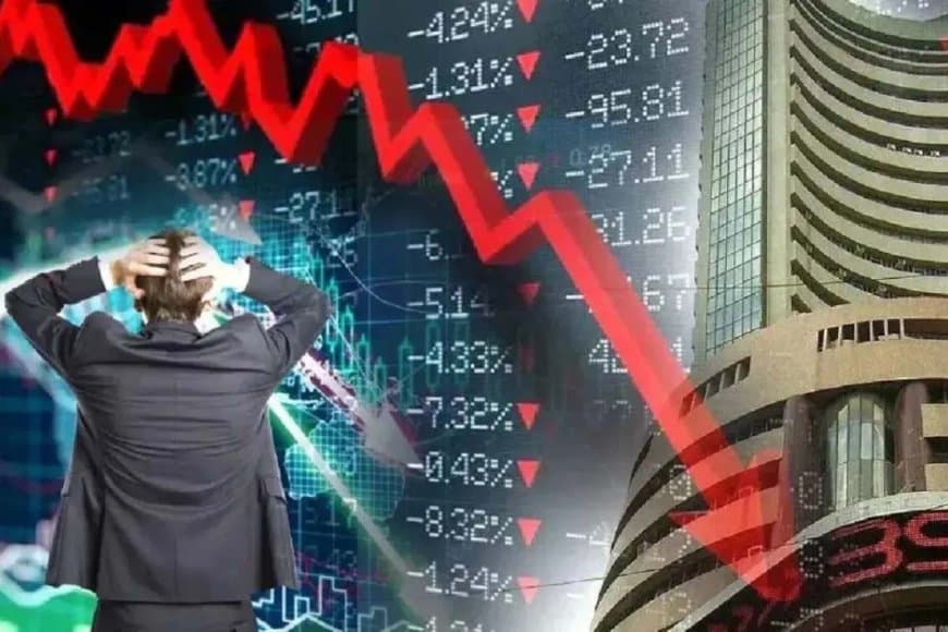 ट्रंप के टैरिफ से डगमगाया शेयर बाजार... आंधे मुंह गिरे... सेंसेक्स-निफ्टी  