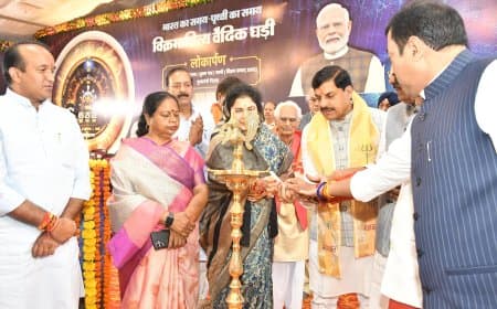 मध्यप्रदेश का सीएम हाउस पहला, जहां स्थापित की गई विक्रमादित्य वैदिक घड़ी  
