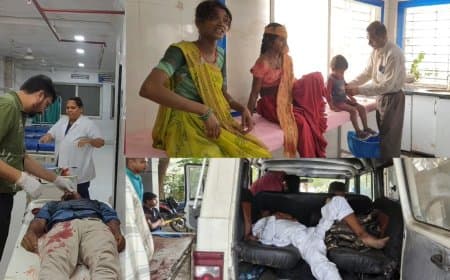 देवास में हादसा... मिनी ट्रक पलटा... दो लोगों की मौत... छह घायल