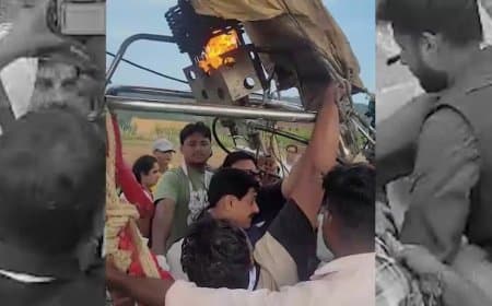 बाल-बाल बचे सीएम... मोहन यादव के हॉट एयर बैलून में लगी आग