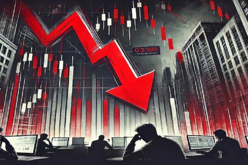 औंधे मुंह गिरा शेयर बाजार... सेंसेक्स और निफ्टी में भी गिरावट