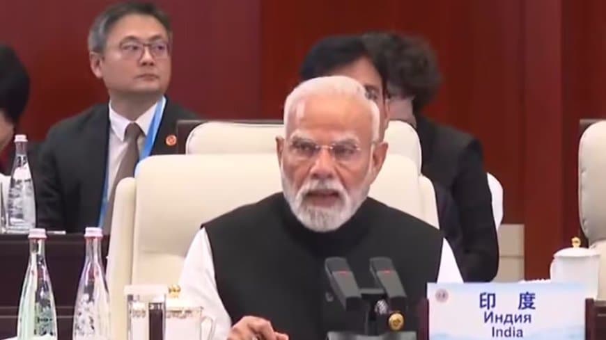 पीएम मोदी ने एससीओ के सदस्यों के सत्र में भारत का वक्तव्य दिया।