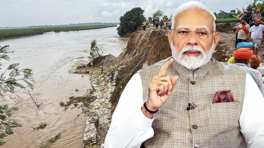 डूबता पंजाब... जाएंगे पीएम मोदी... अब तक 46 की मौत... 2000 गांव जलमग्न