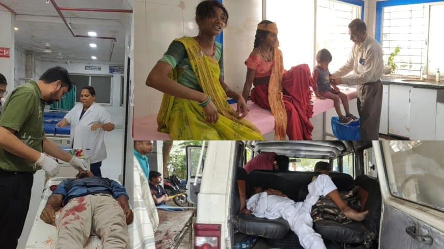 देवास में हादसा... मिनी ट्रक पलटा... दो लोगों की मौत... छह घायल