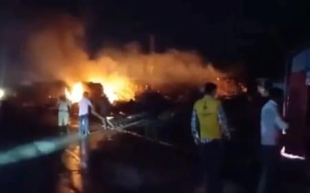 जयपुर-अजमेर हाइवे... आग का गोल बना ट्रक.. 200 सिलेंडर फटे, एक की मौत
