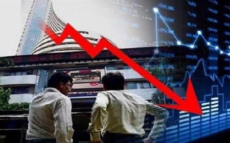 शेयर बाजार धड़ाम... सेंसेक्स में गिरावट और निफ्टी भी लुढ़का 
