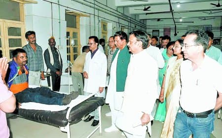 उप मुख्यमंत्री राजेन्द्र शुक्ल का सतना जिला अस्पताल निरीक्षण, स्वास्थ्य सेवाओं को आदर्श बनाने पर दिया जोर