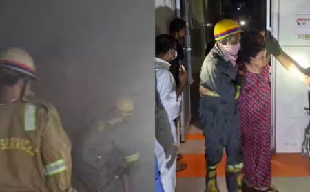 लखनऊ... रेलवे अस्पताल में लगी आग... 22 मरीजों को सकुशल निकाला