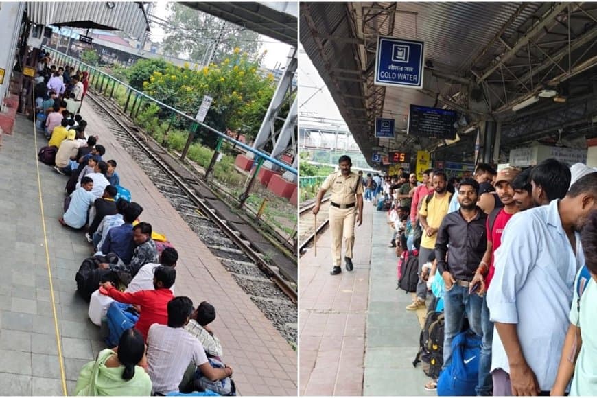 दिल्ली से लेकर इंदौर तक भीड़... ट्रेन के लिए दो किमी लंबी कतार