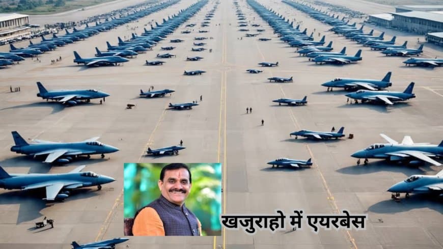 खजुराहो में बनेगा मध्य भारत का सबसे बड़ा एयरबेस: बुंदेलखंड को मिली बड़ी सौगात