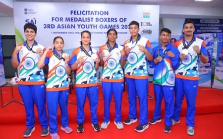 एशियाई युवा खेलों में ऐतिहासिक प्रदर्शन का मिला इनाम, बीएफआई मुक्केबाजों को दिया सम्मान 