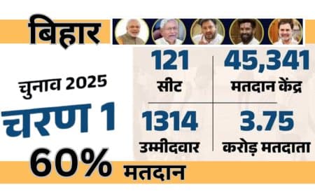 जाने बिहार विधानसभा के पहले चरण में कितना हुआ मतदान...