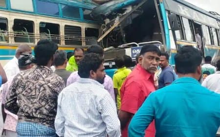 तमिलनाडु... बसों की भिड़ंत... छह यात्रियों की मौत, 30 घायल