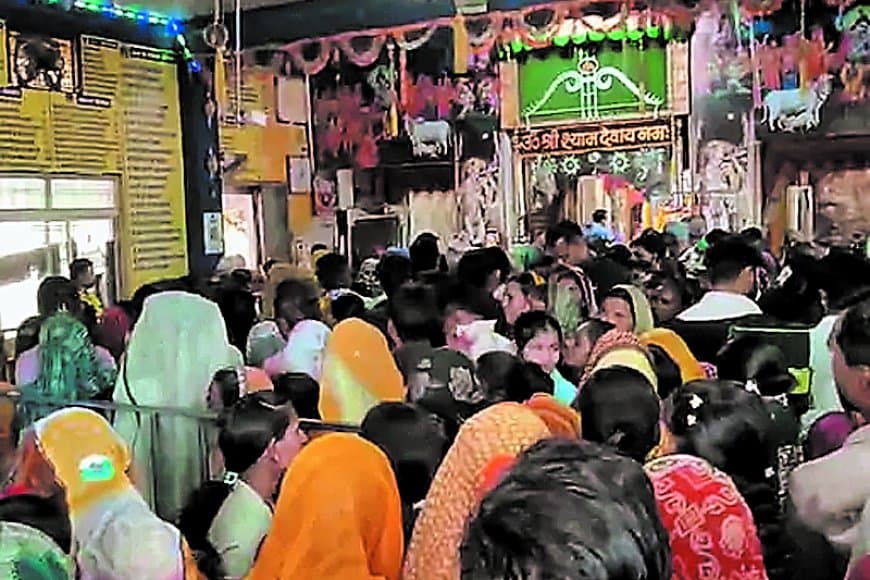 खुजनेर के खाटू श्याम मंदिर में ग्यारस पर उमड़ी आस्था