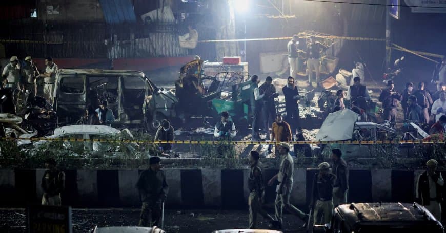 लाल किले के पास हुए धमाके को लेकर एक फोटो सामने आई है।