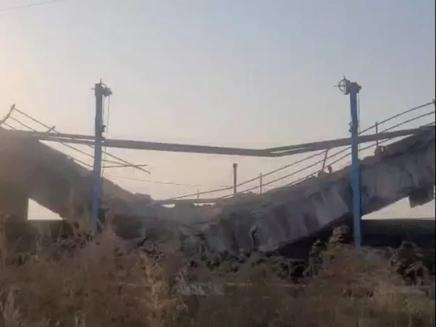 केरवा डैम के गेट नंबर 8 का सीमेंट स्लैब गिरा; बड़ा हादसा टला, आवाजाही रोकी गई