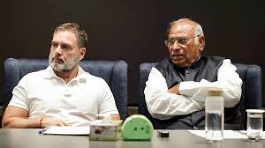 मल्लिकार्जुन खड़गे और राहुल गांधी। फाइल फोटो