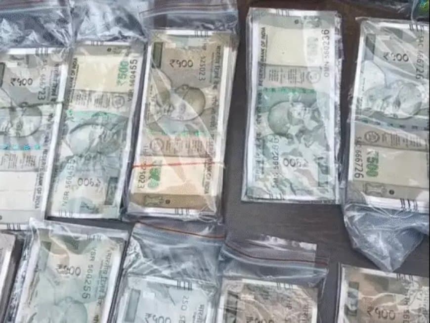 जब्त की गई जाली करेंसी.