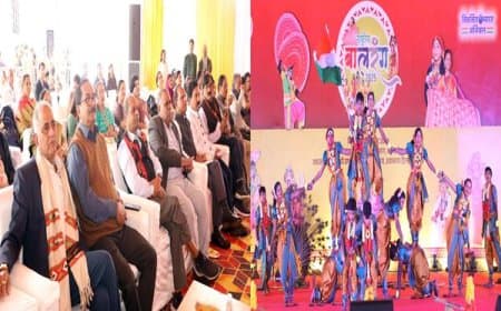 भोपाल... बालरंग में नृत्य में आंतकवाद के खिलाफ राष्ट्रीय एकता को दर्शाया 