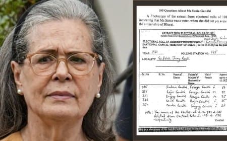 वोटर लिस्ट में फर्जीवाड़े पर नोटिस... सोनिया गांधी छह जनवरी तक दें जवाब  