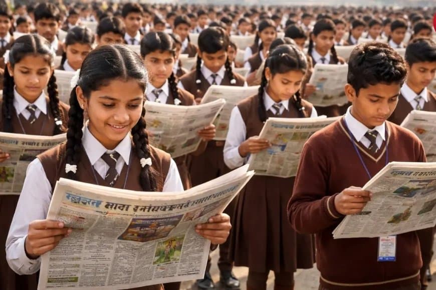 उत्तर प्रदेश सरकार ने  सभी स्कूलों में अब अखबार पढ़ना किया अनिवार्य
