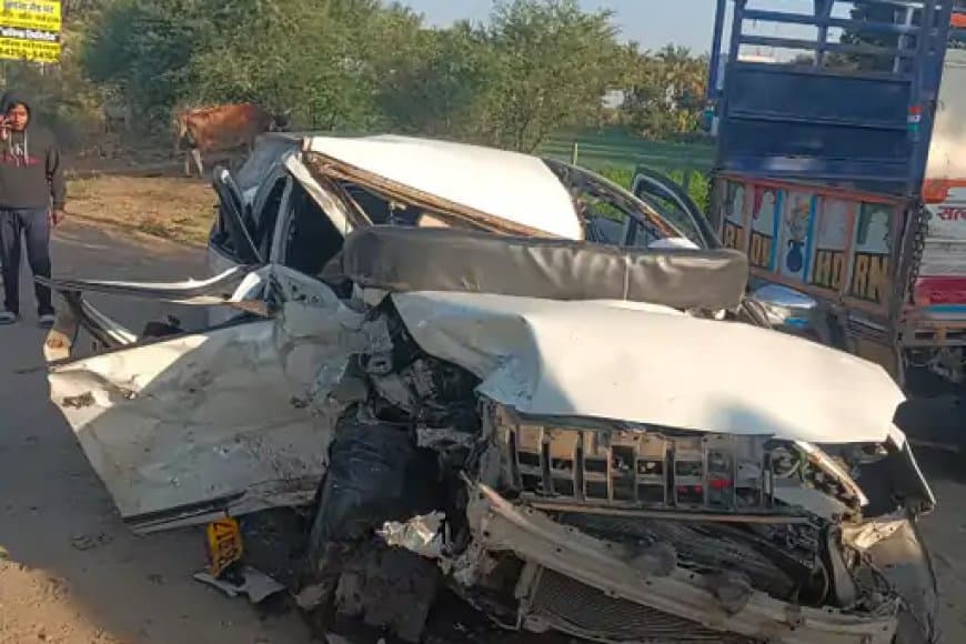 मध्यप्रदेश.. इंदौर में दो कार भिड़ीं, एक की मौत... सात लोग घायल