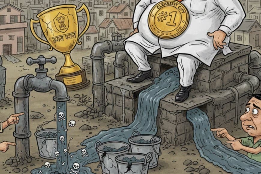 स्वच्छता का 'नंबर 1' तमाशा: नलों से 'अमृत' नहीं 'मौत' पहुंची घरों तक!