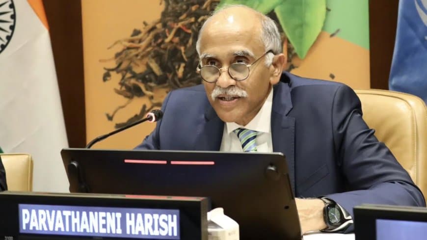 संयुक्त राष्ट्र में भारत के राजदूत हरीश परवथानेनी ।