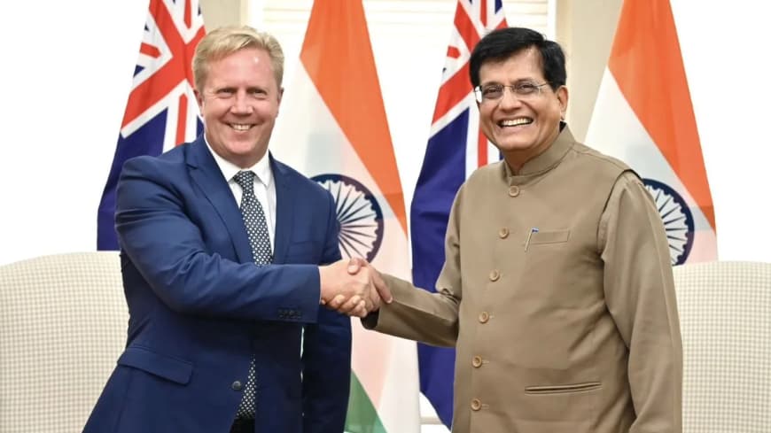भारत-न्यूजीलैंड मुक्त व्यापार समझौता : भारतीय एक्सपोर्ट और युवाओं के लिए खुलेंगे तरक्की के द्वार