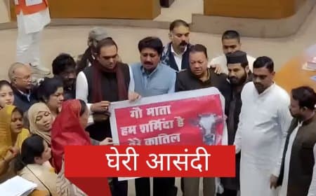 भोपाल नगर निगम परिषद में हंगामा: स्लॉटर हाउस विवाद पर कांग्रेस का प्रदर्शन, पशु चिकित्सक निलंबित