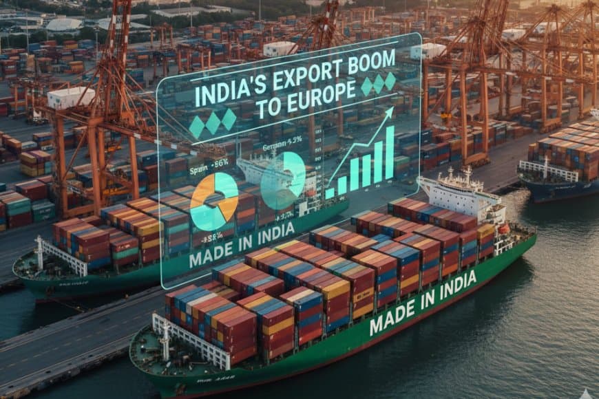 Indian Export Growth 2026: अमेरिकी टैरिफ के बीच यूरोप में भारत का जलवा, स्पेन को निर्यात 56% बढ़ा