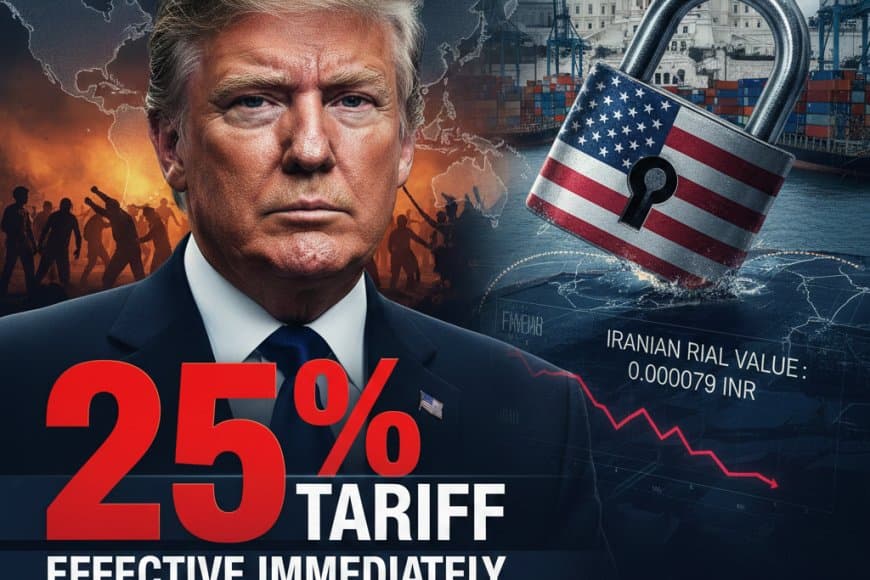 ट्रम्प का नया प्रहार: ईरान से व्यापार करने वाले देशों पर लगेगा 25% टैरिफ, भारत की बढ़ेगी मुश्किलें