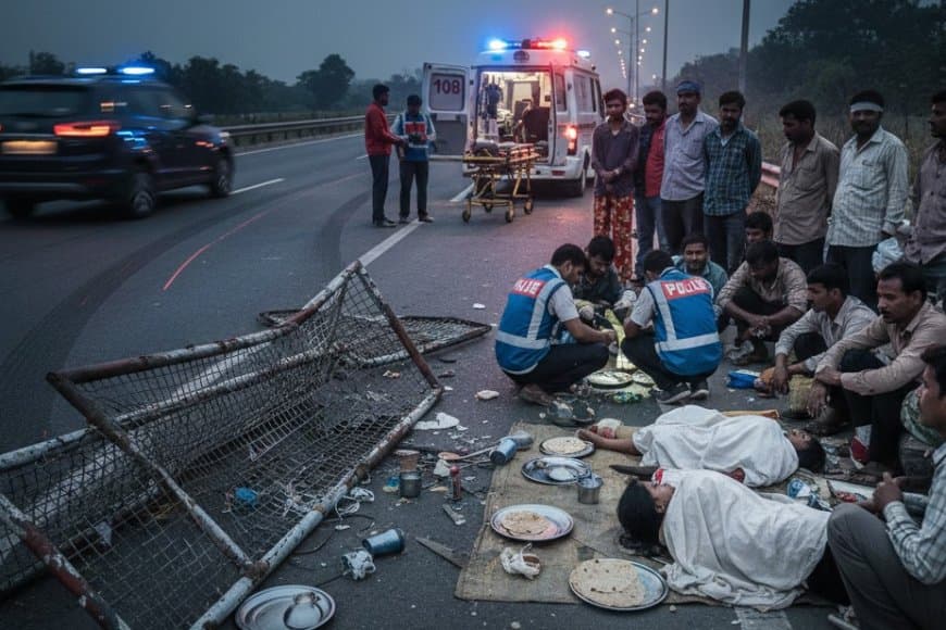 जबलपुर हिट एंड रन: बरेला में कार ने 20 मजदूरों को कुचला, 2 की मौत, 3 गंभीर