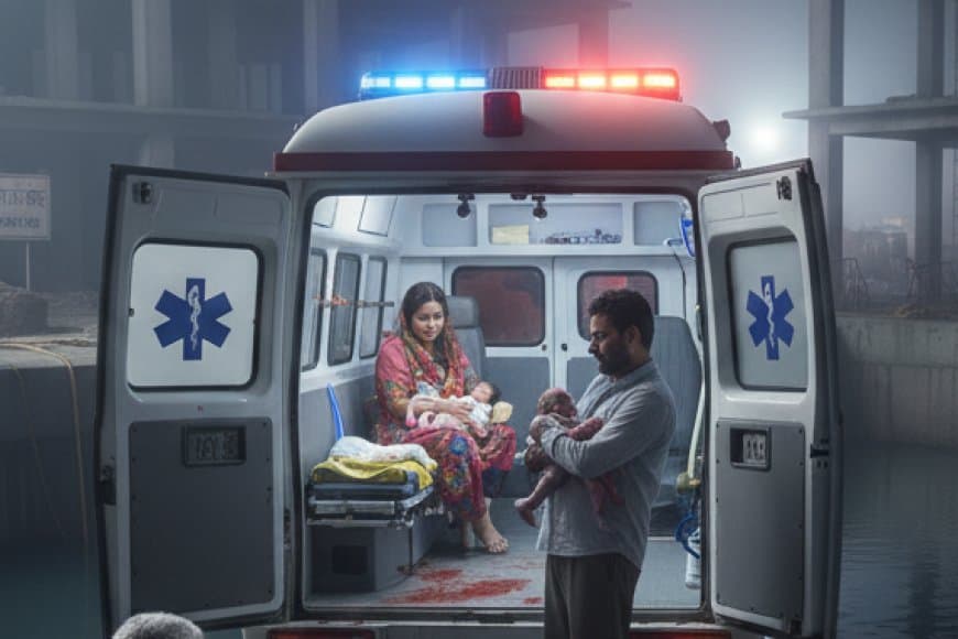 अस्पताल पहुंचने से पहले ही एम्बुलेंस बनी 'लेबर रूम', महिला ने जुड़वा बच्चियों को दिया जन्म